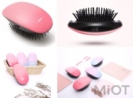 Розчіска з іонізацією Xiaomi Yueli Portable Anion Massage Comb Matte Pink (HIC-206RM)